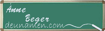 Änne Beger Visitenkarte
